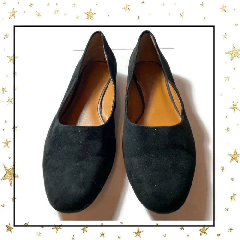H by Halston Women's Linda Black Suede Flats 6